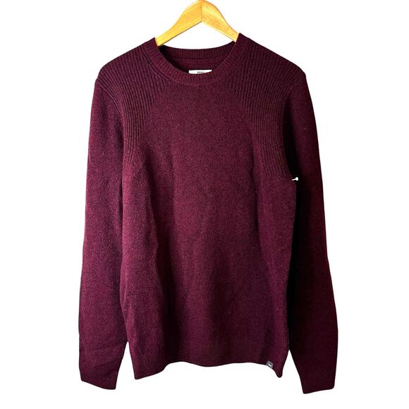 Brax New Men's Rick Sweater Crewneck Knit Wool Burgundy Size 50 US Medium